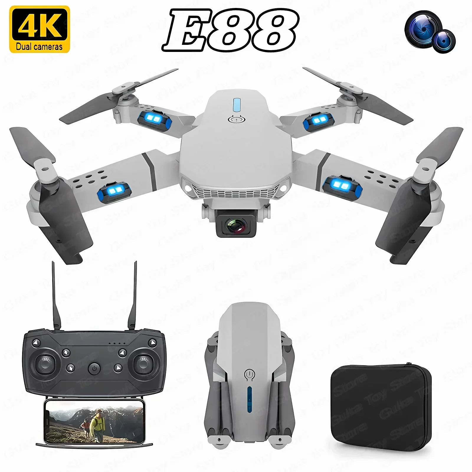 E88 Pro WIFI FPV Drone Wide An - Drone Battery Case 评论和价格
