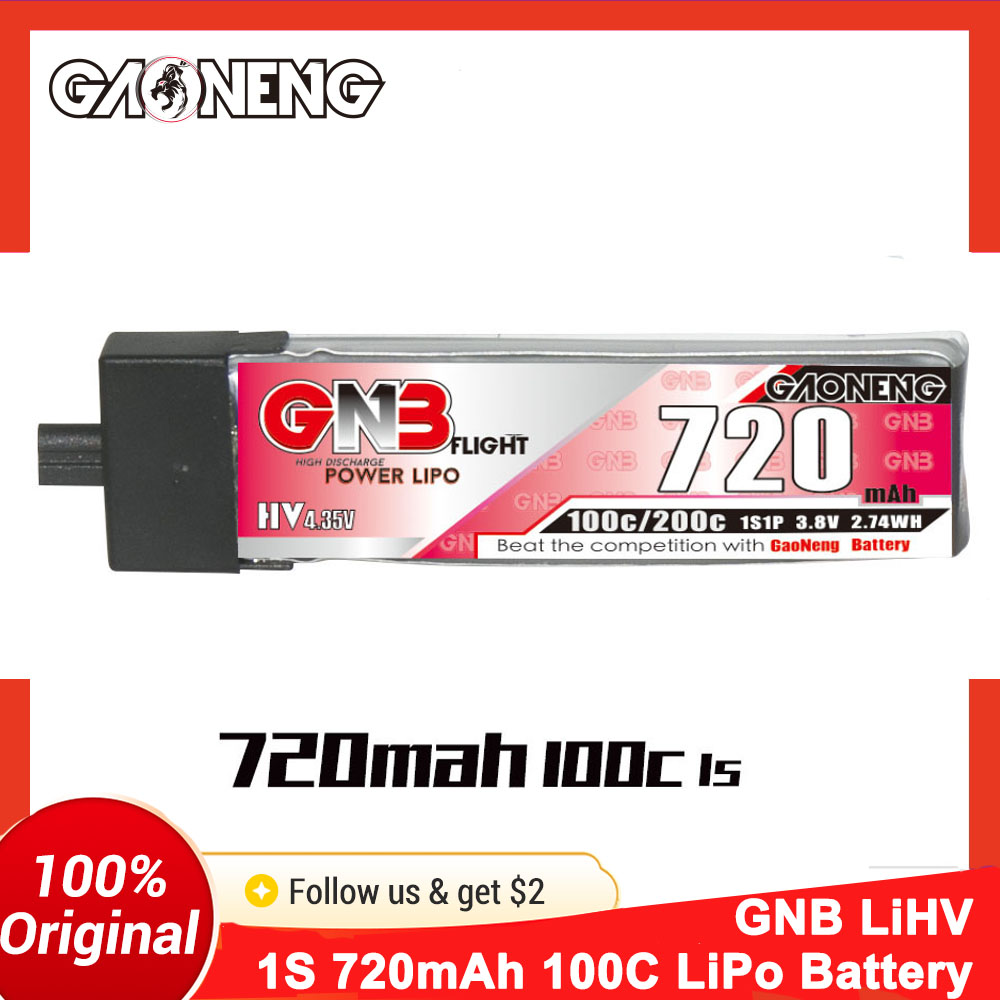 GAONENG GNB 1S 3.8V 720mAh 100 - Drone Battery Li-Ion 评论和价格