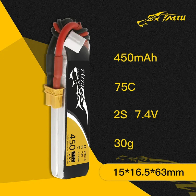 3Pcs NEW TATTU 450/500/550mAh  - Drone Battery 4S 评论和价格